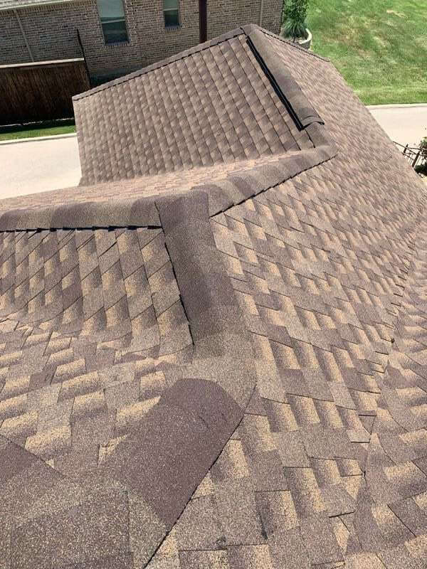 Aerial View Of A New Residential Roof On A Home
