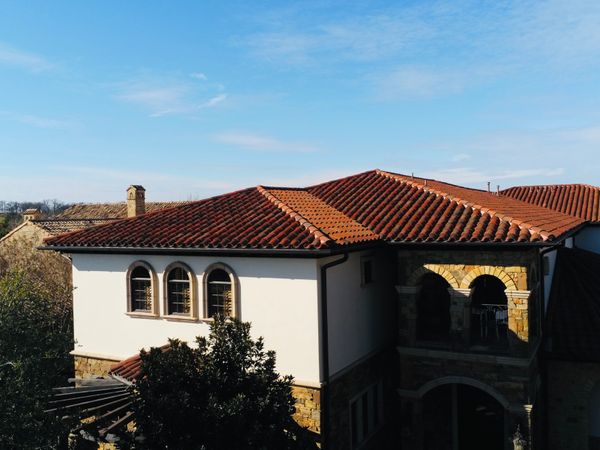 beautiful brown clay tile roofing
