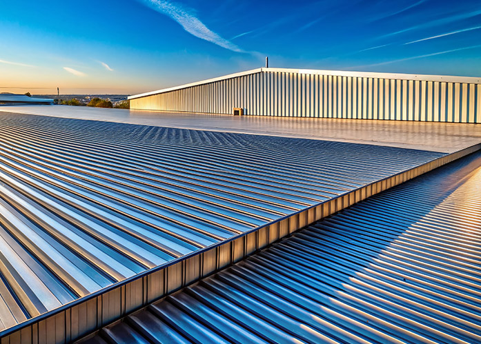a commercial metal roof
