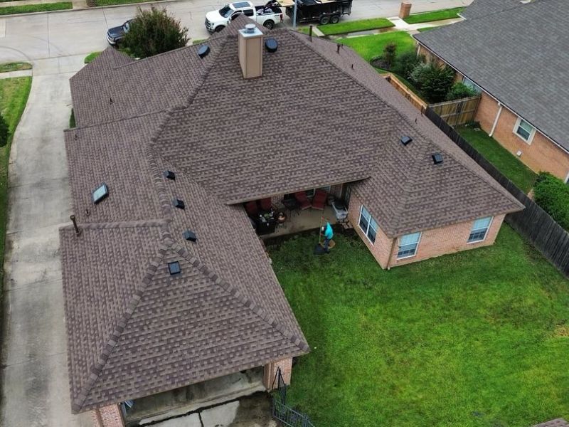A house in North Texas with a new roof