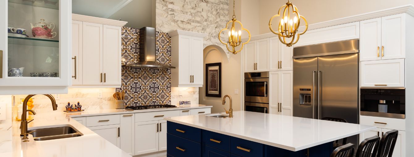 Bright and inviting open concept kitchen and living space with quartz finishes and cozy furnishings, perfect for upgrading your Arlington home with expert remodeling.